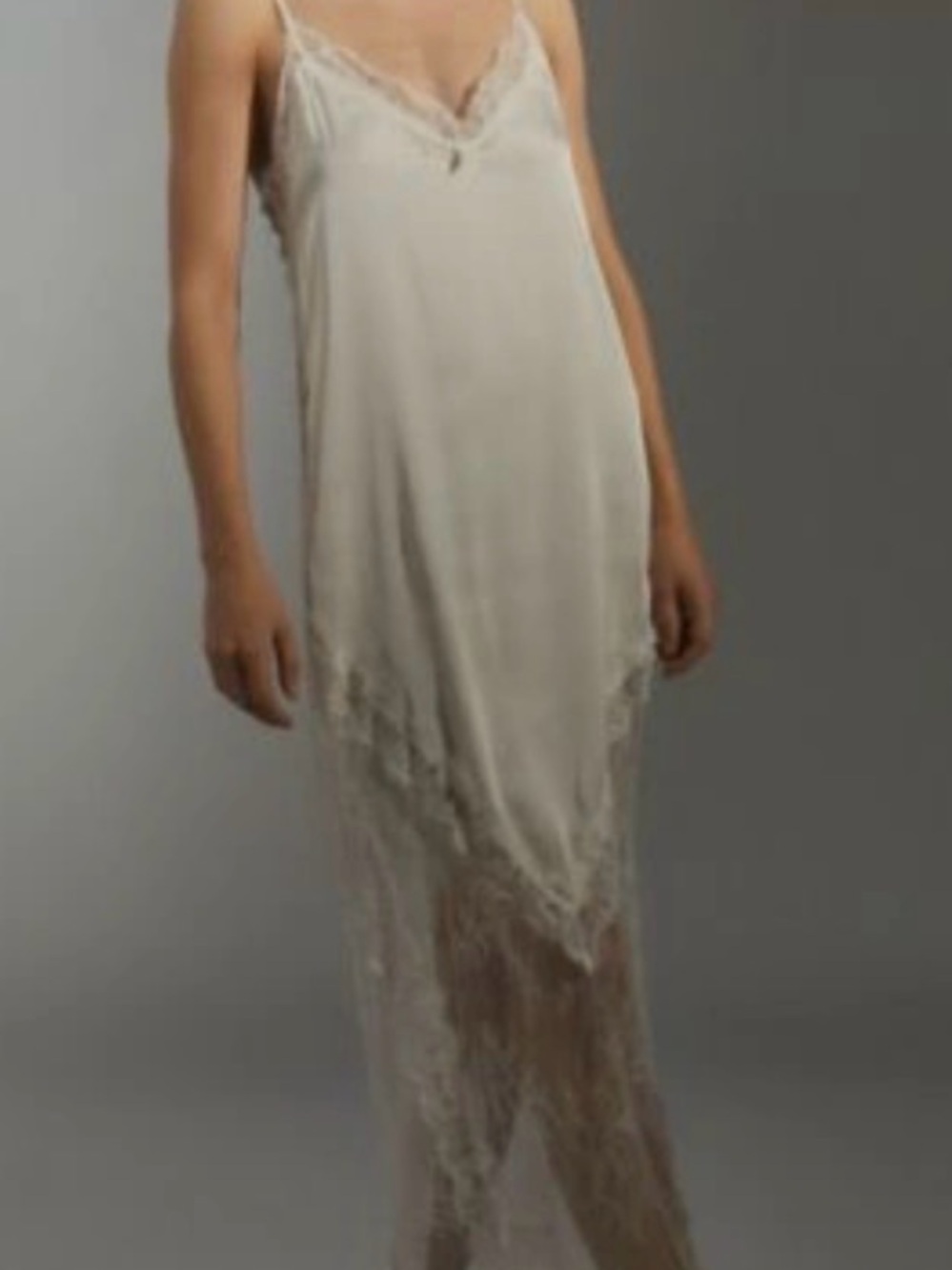 LIONESS Ivory Hideaway Satin Slip Dress - Size Small - NWT